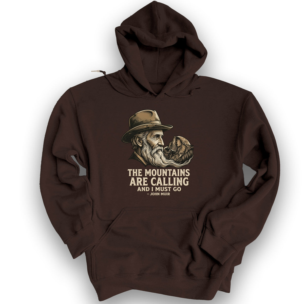 John Muir Mountains Hoodie - Dark Chocolate