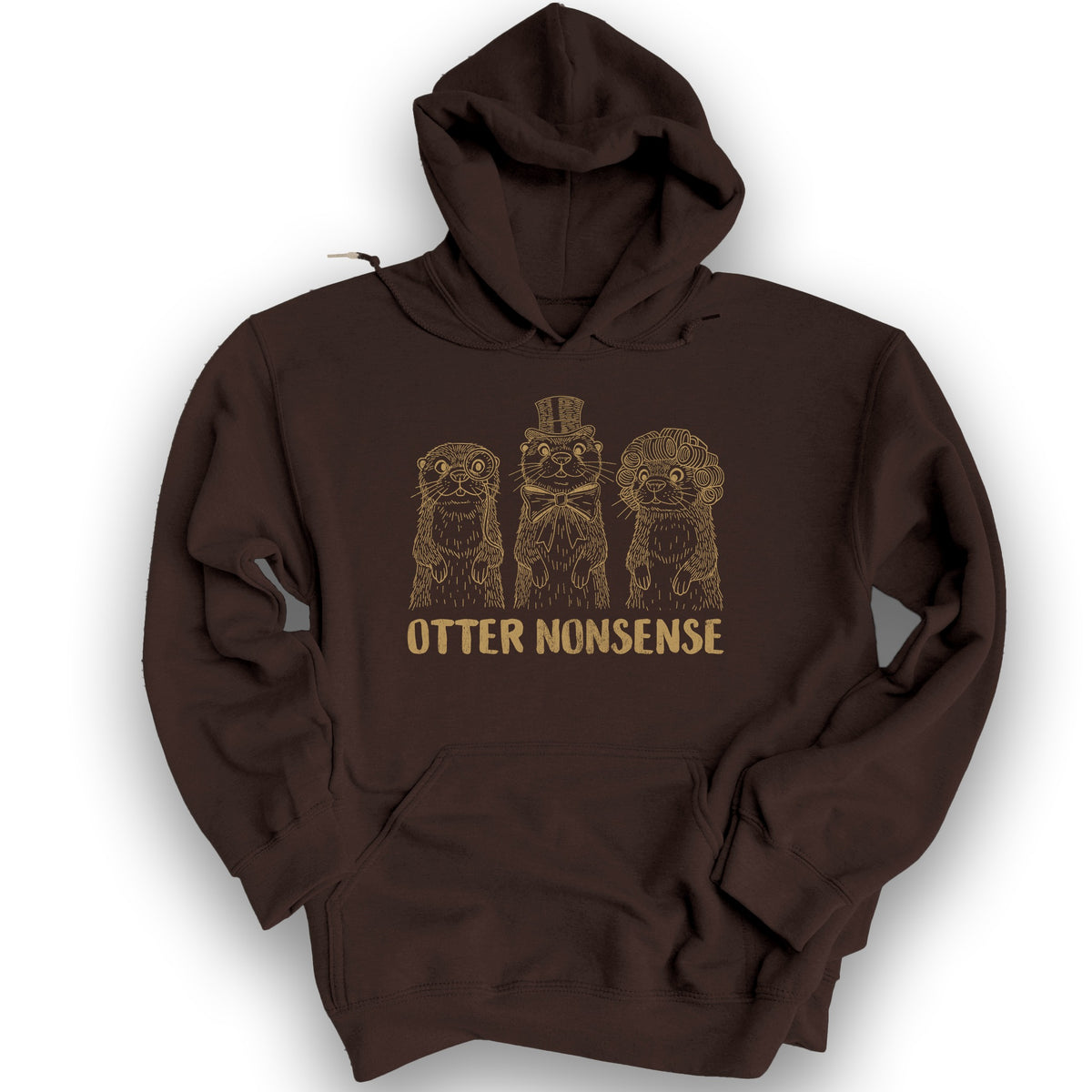 Otter Nonsense Hoodie - Dark Chocolate