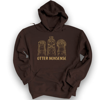 Otter Nonsense Hoodie - Dark Chocolate