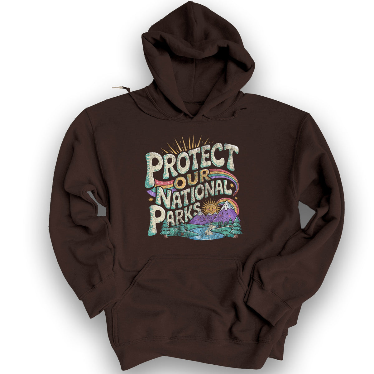 Protect Our Parks "Happy Hippie" Hoodie - Dark Chocolate