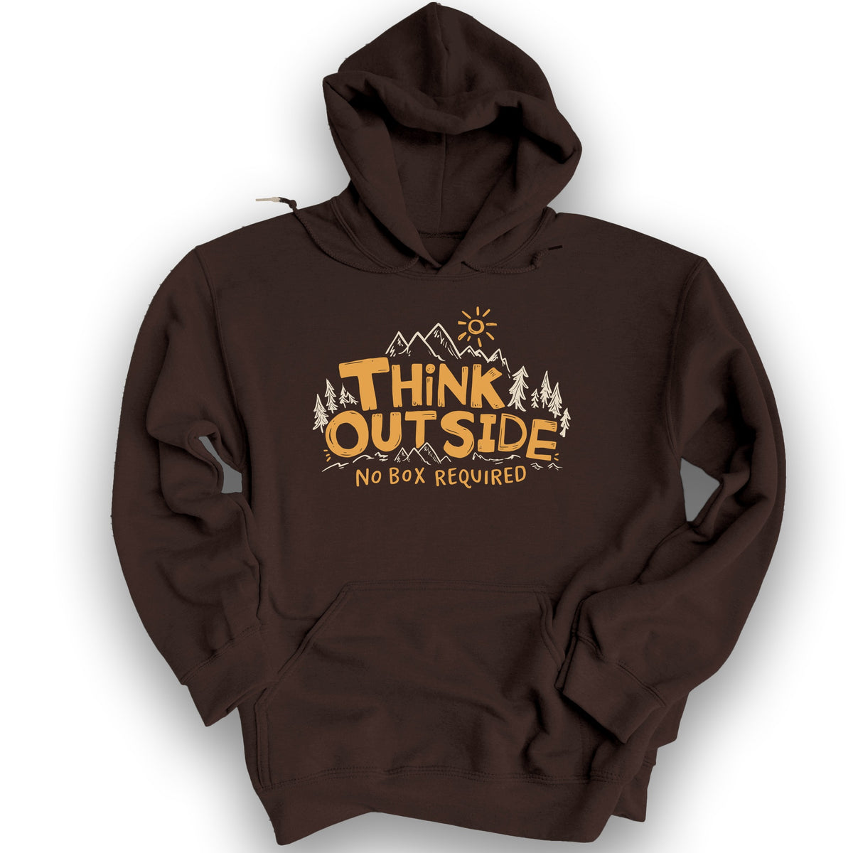 "Think Outside" Hoodie - Dark Chocolate