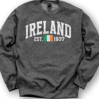 Ireland Varsity Flag Sweatshirt - Dark Heather
