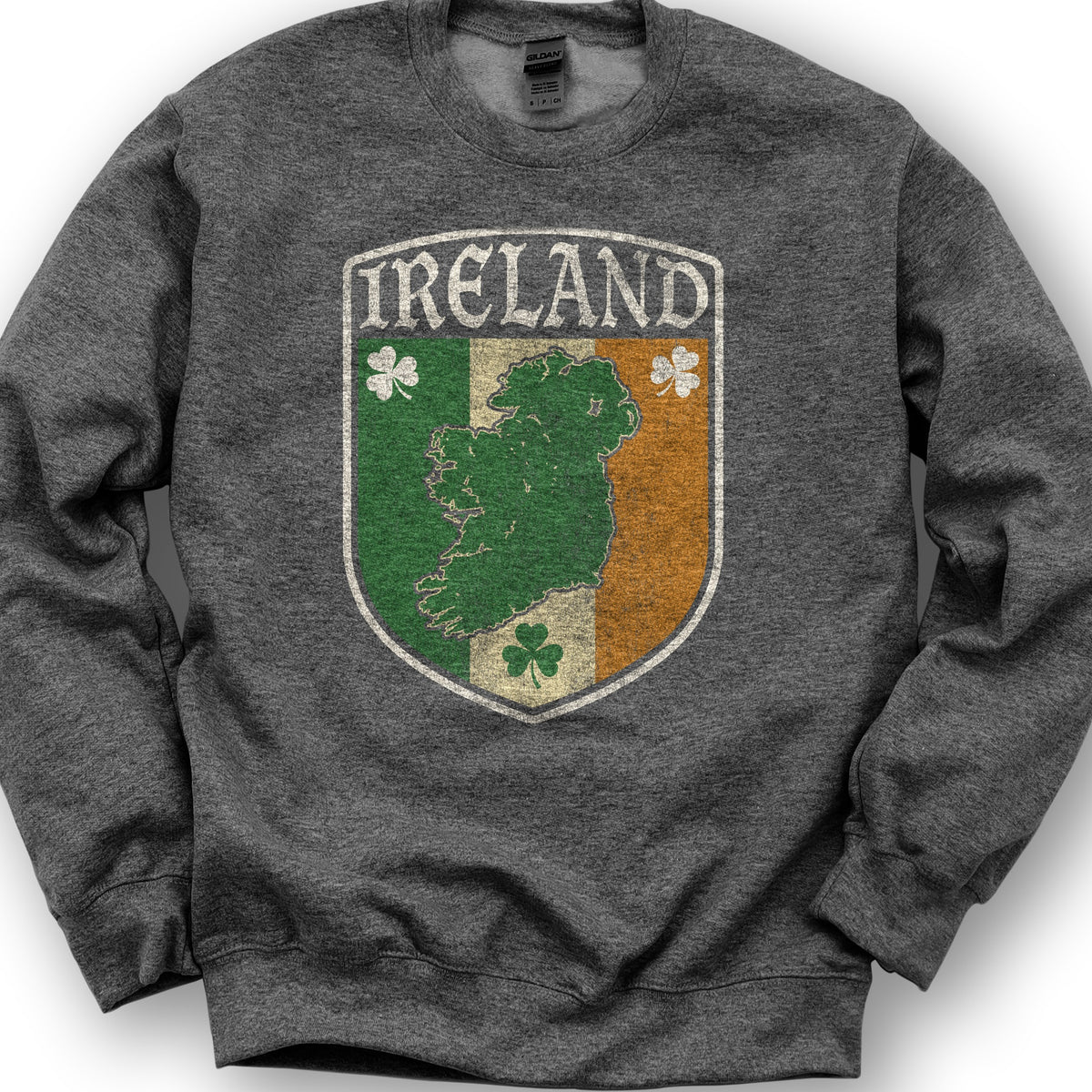 Ireland Vintage Badge Sweatshirt - Dark Heather