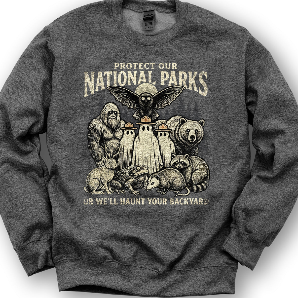 National Parks Backyard Haunt Sweatshirt - Dark Heather