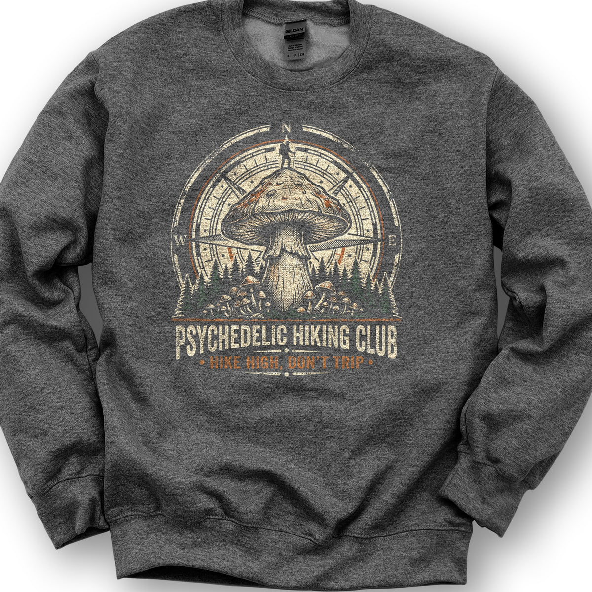 Psychedelic Hiking Club Sweatshirt - Dark Heather
