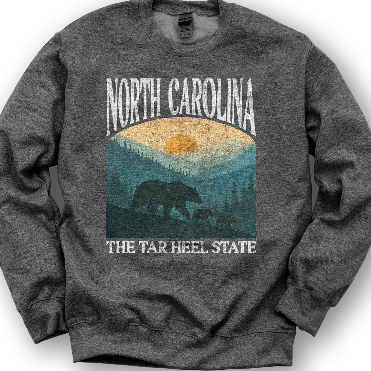 North Carolina Mountains "Big & Bold" Sweatshirt - Dark Heather