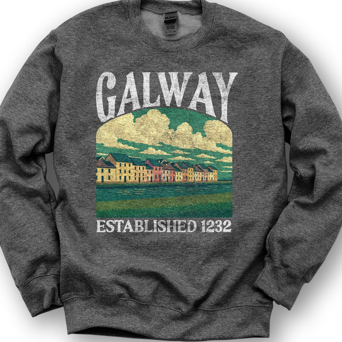 Galway Ireland "Big and Bold" Sweatshirt - Dark Heather