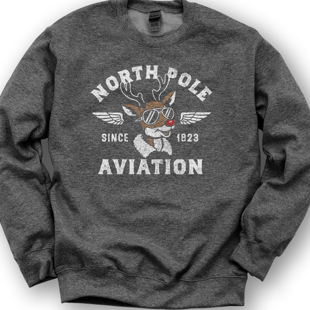 North Pole Aviation Sweatshirt - Dark Heather