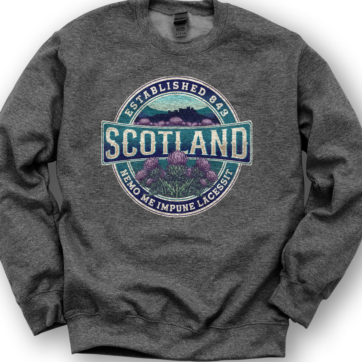 Scotland Badge Sweatshirt - Dark Heather