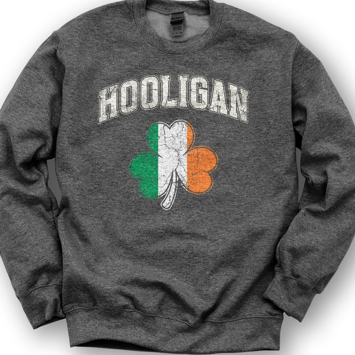 Hooligan Shamrock Sweatshirt - Dark Heather