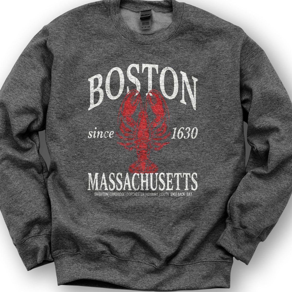 Boston Classic Lobster Sweatshirt - Dark Heather