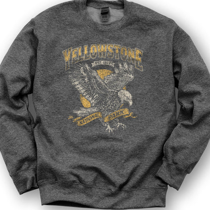 2026022698 Yellowstone Bald Eagle V01 - Gildan 18000 Sweatshirt - Dark Heather