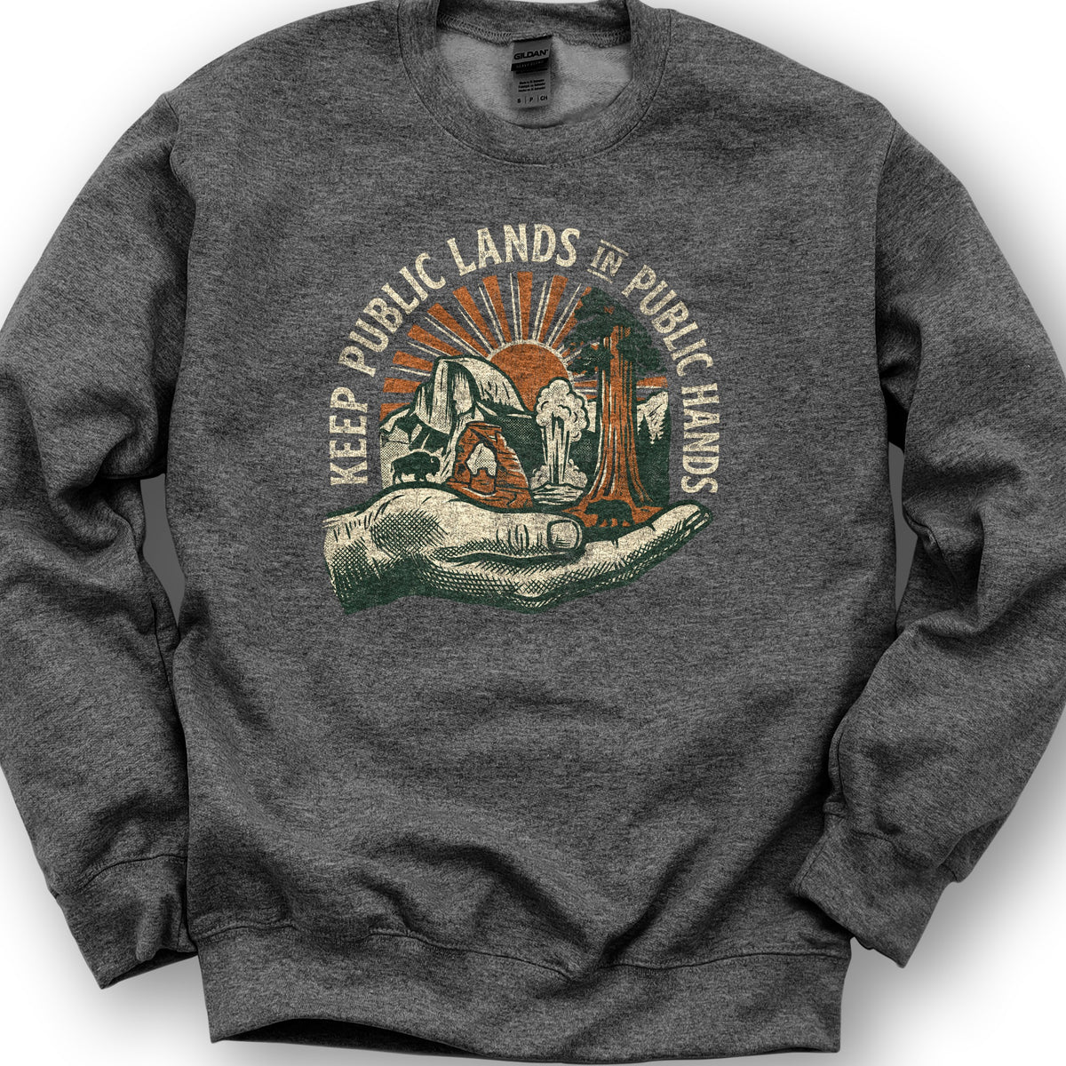 Public Lands Public Hands V2 Sweatshirt - Dark Heather