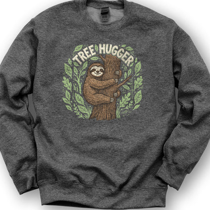 Tree Hugger Sloth Sweatshirt - Dark Heather