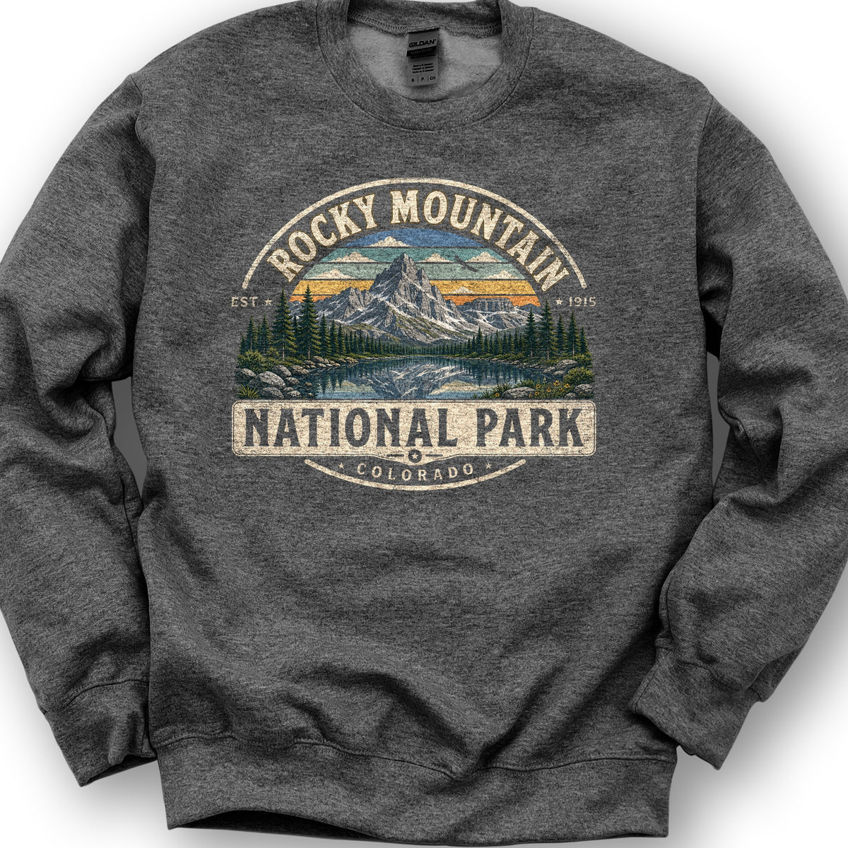 Rocky Mountain Medallion Sweatshirt - Dark Heather