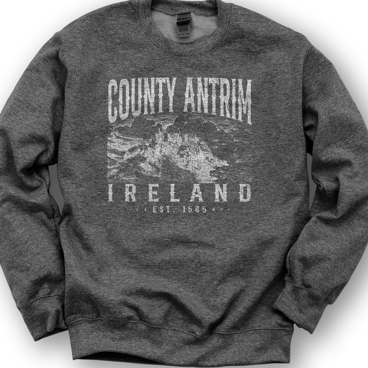 County Antrim Ireland Sweatshirt - Dark Heather