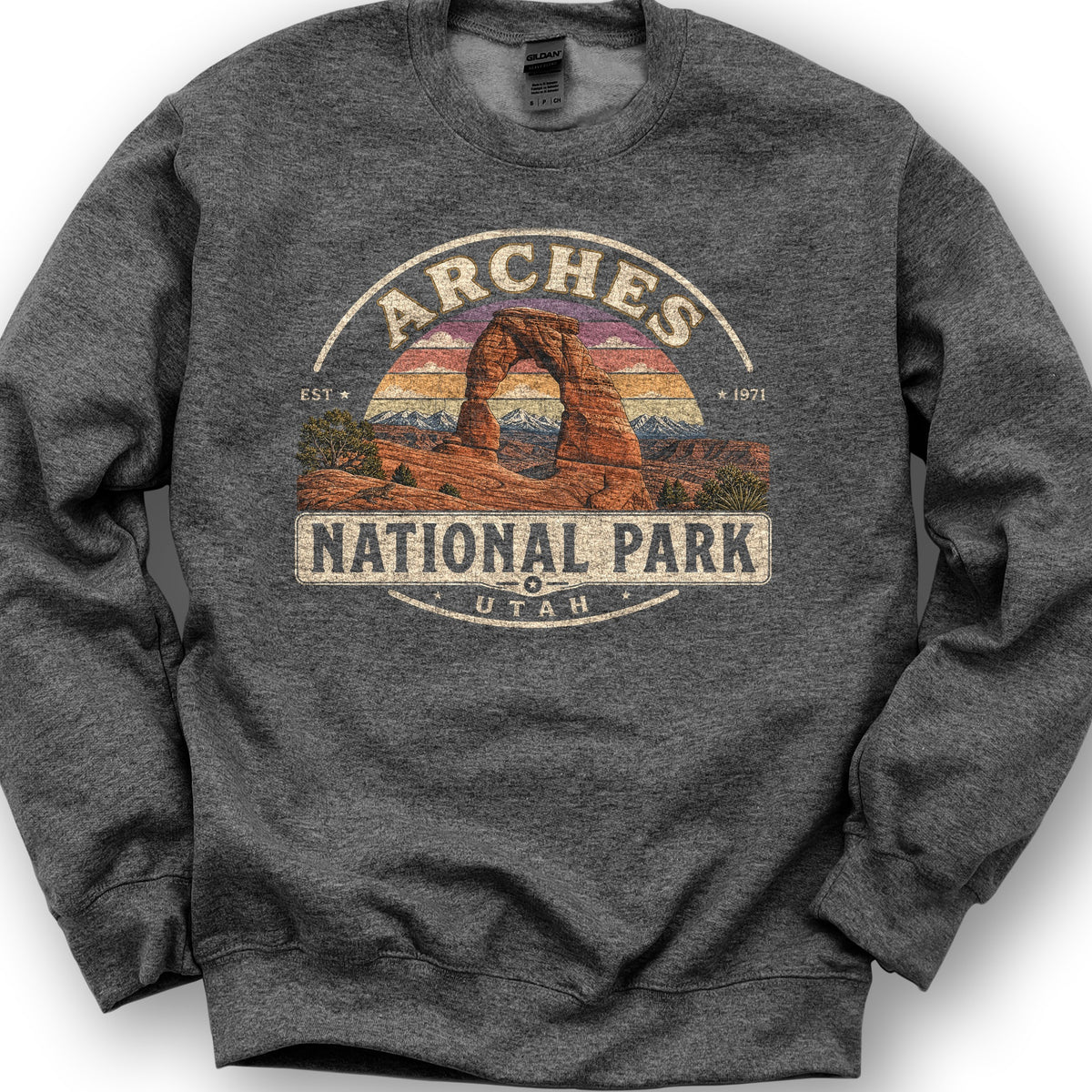 Arches Medallion Sweatshirt - Dark Heather