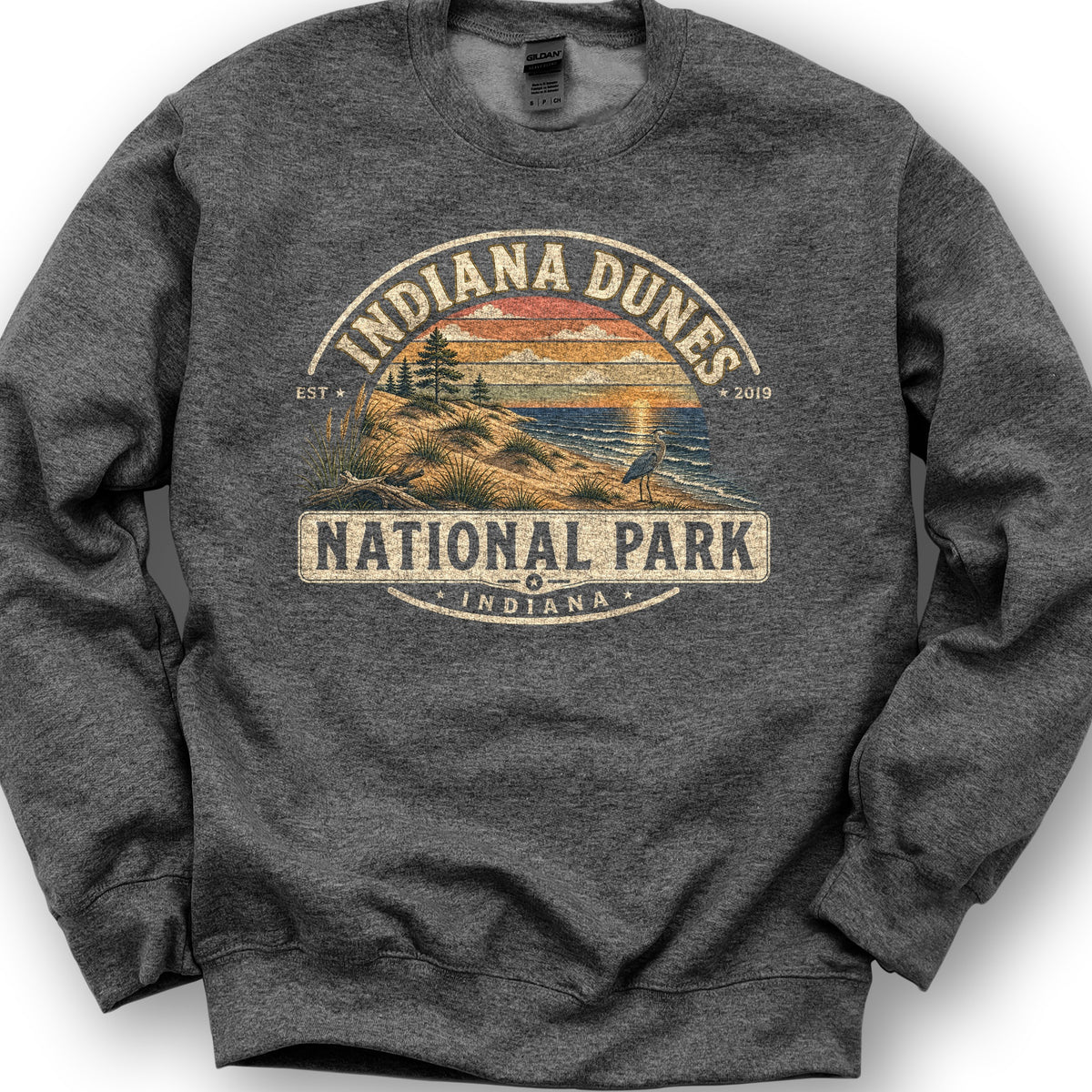 Indiana Dunes Medallion Sweatshirt - Dark Heather