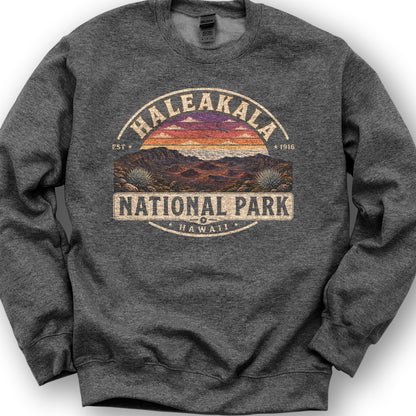 Haleakala Medallion Sweatshirt - Dark Heather