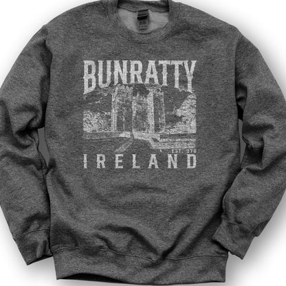 Bunratty Ireland Sketch Sweatshirt - Dark Heather