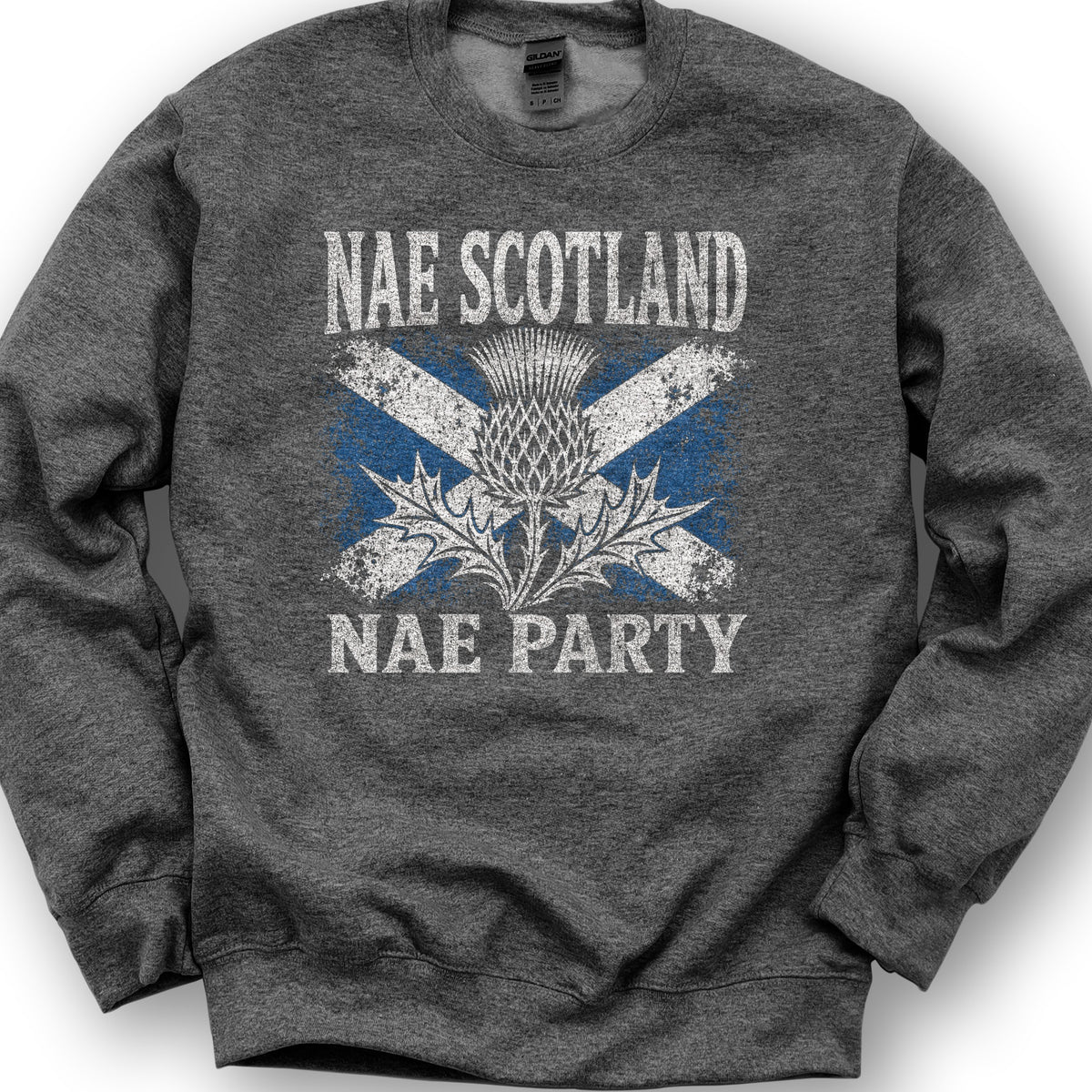 Nae Scotland Vintage Flag Sweatshirt - Dark Heather