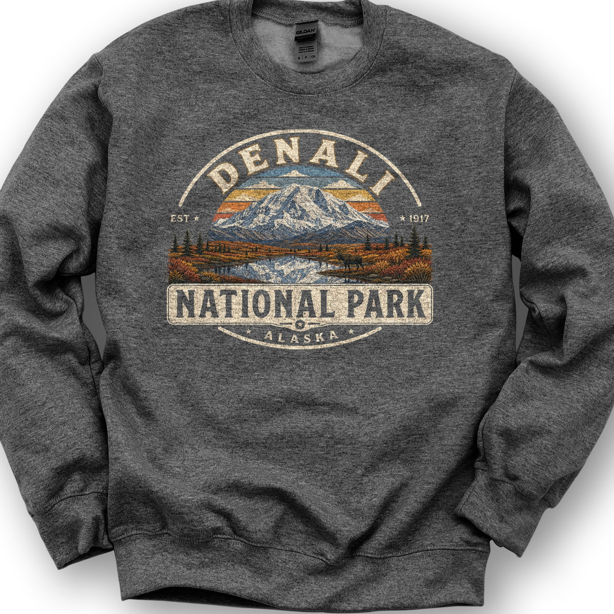 Denali Medallion Sweatshirt - Dark Heather