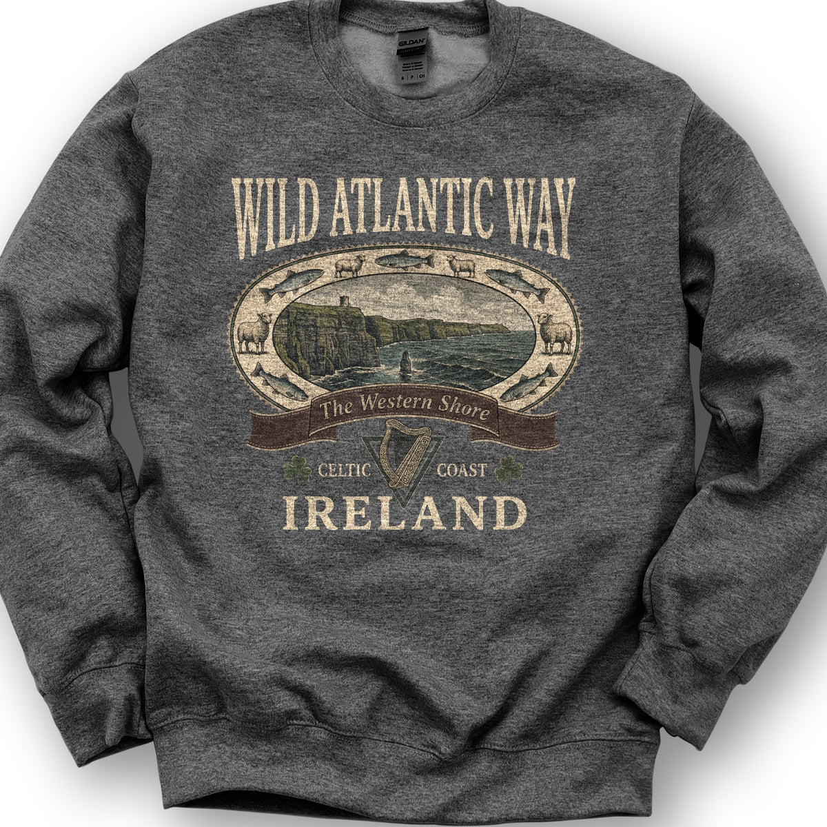 Wild Atlantic Way Heritage Sweatshirt - Dark Heather