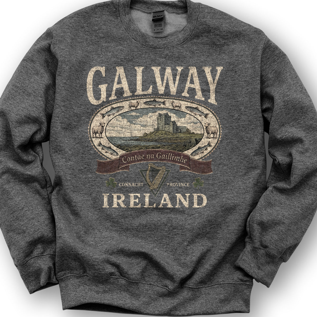 County Galway Heritage Sweatshirt - Dark Heather