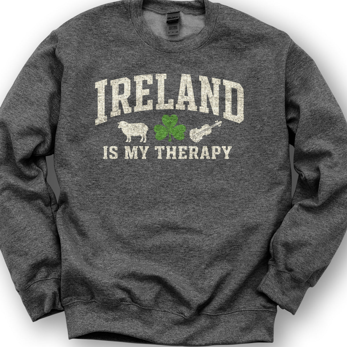 Ireland Is My Therapy Sweatshirt - Dark Heather