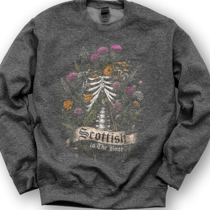 Scottish Bone Bouquet Sweatshirt - Dark Heather