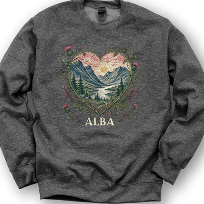 Alba Heart Sweatshirt - Dark Heather