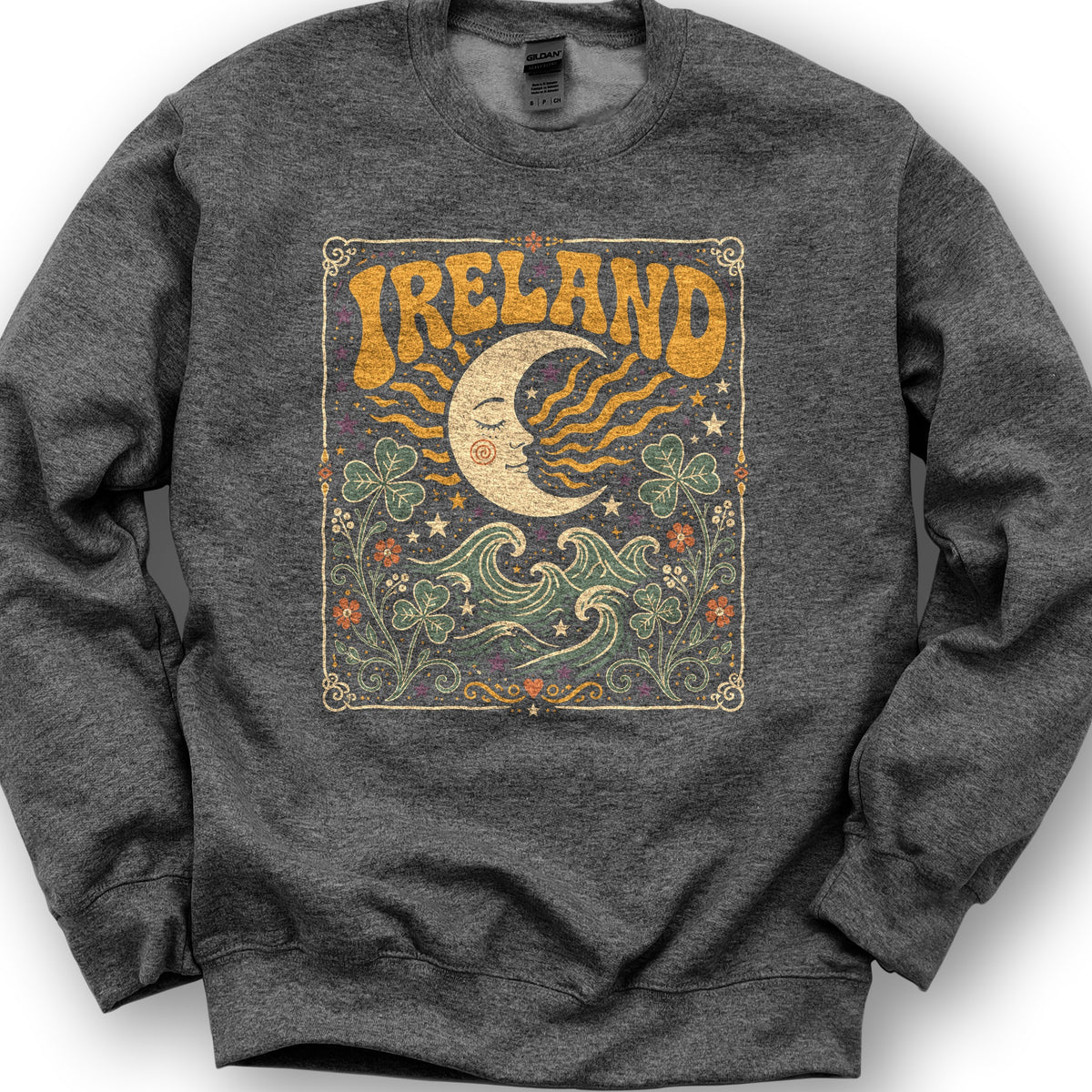 Ireland Bohemian Waves Sweatshirt - Dark Heather