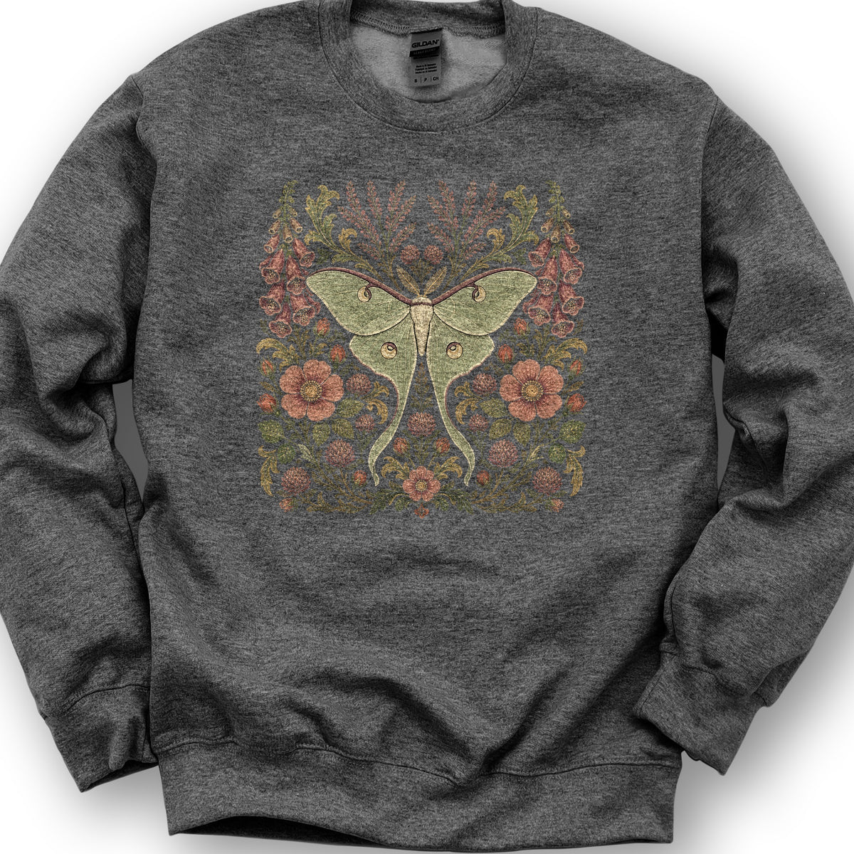 Luna Florals Sweatshirt - Dark Heather