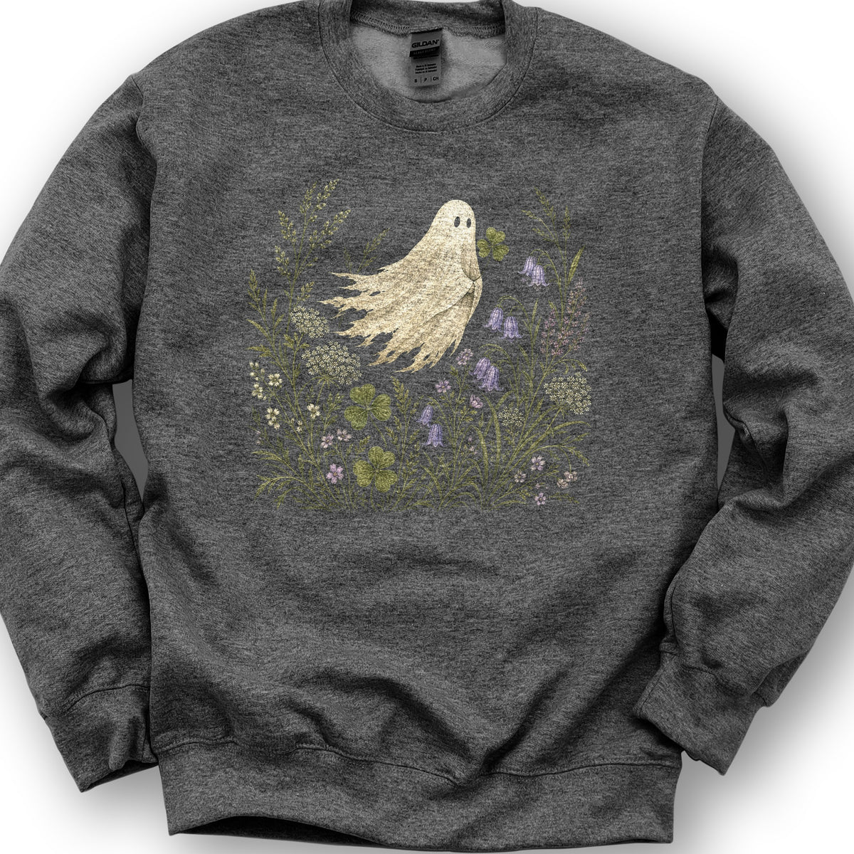 Shamrock Ghost Sweatshirt - Dark Heather