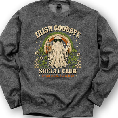 Irish Goodbye Ghost Mode Sweatshirt - Dark Heather