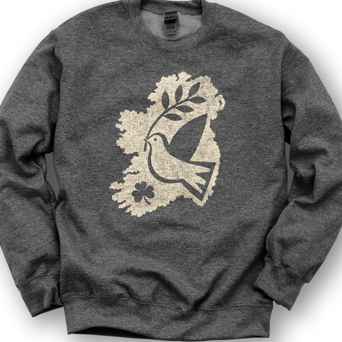 Éire Olive Branch Sweatshirt - Dark Heather