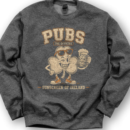 Pubs Irish Sunscreen Sweatshirt - Dark Heather
