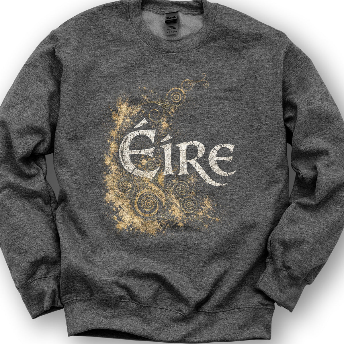 Éire Ancient Spirals Sweatshirt - Dark Heather