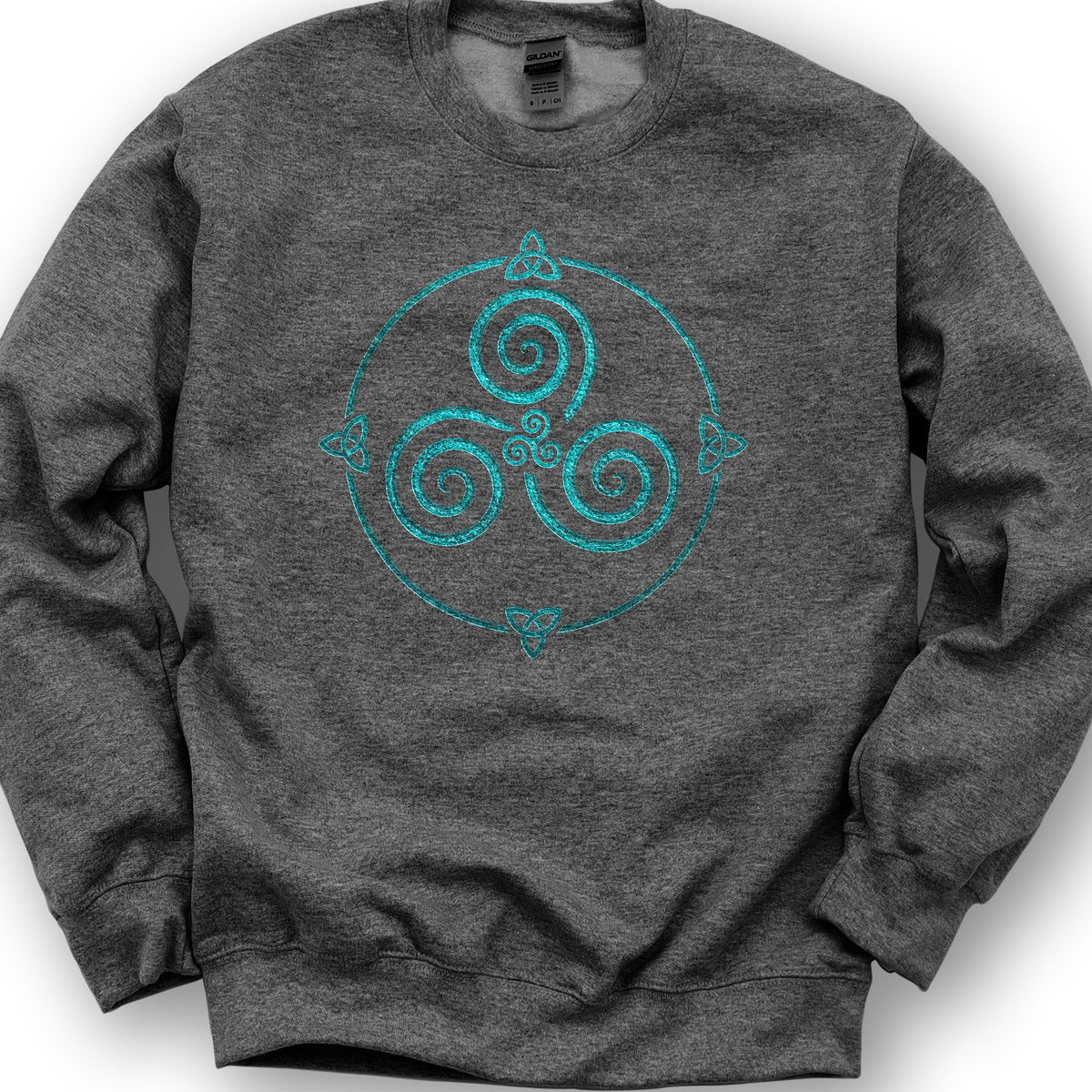 Celtic Triskele Spiral Sweatshirt - Dark Heather