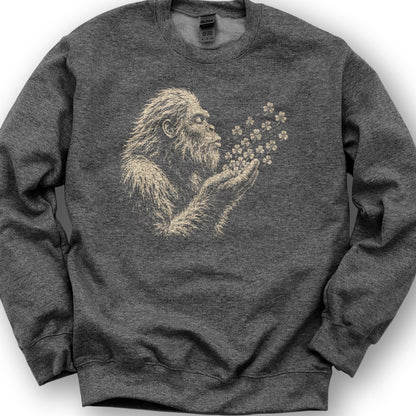 Bigfoot Shamrocks Sweatshirt - Dark Heather