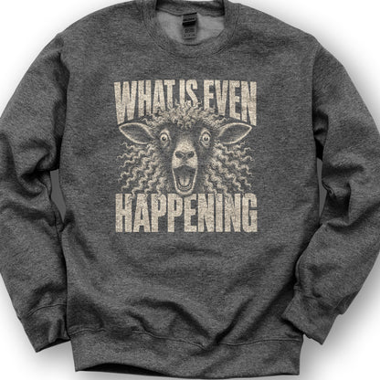 Sheep Happening Sweatshirt - Dark Heather