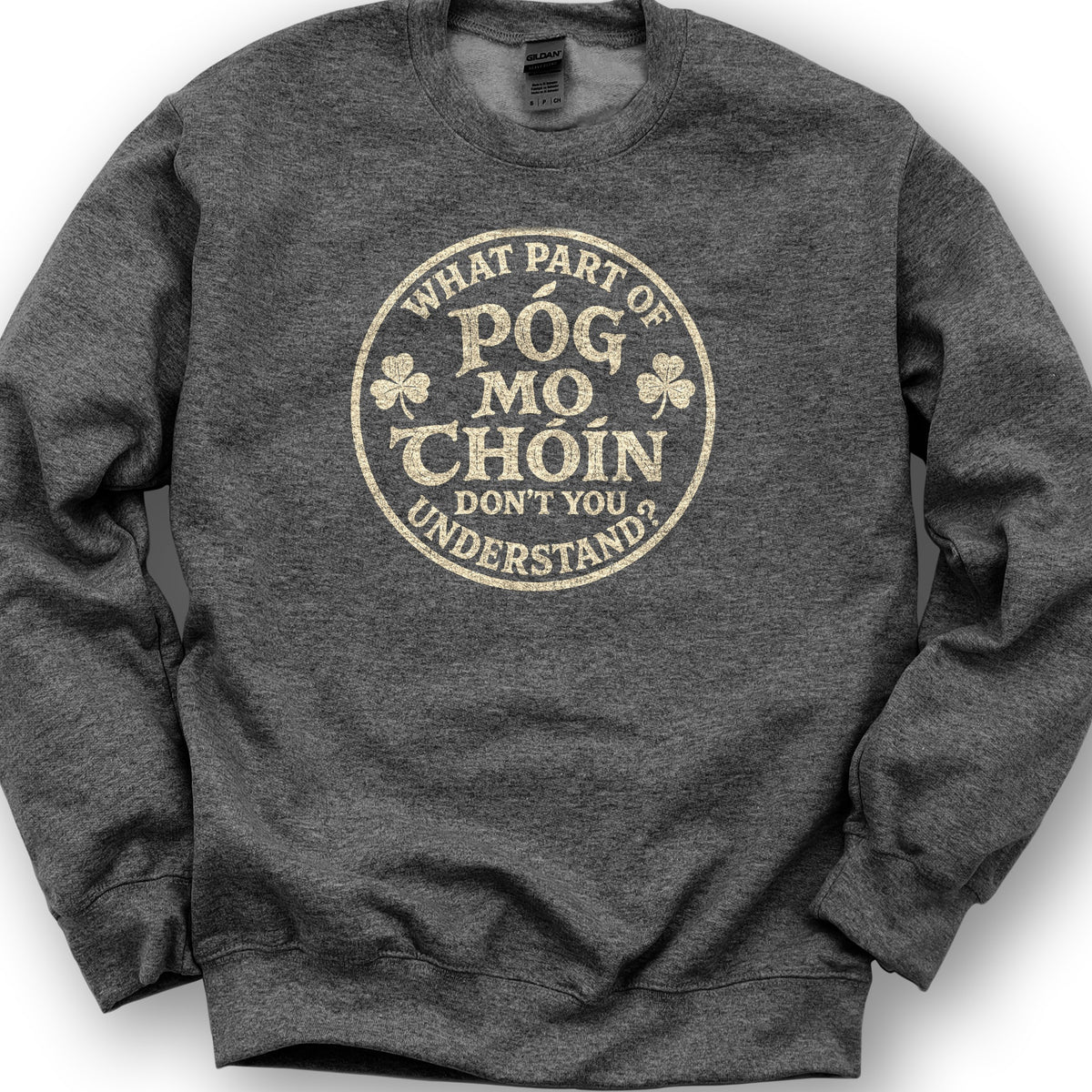 Pog Mo Thoin Badge Sweatshirt - Dark Heather
