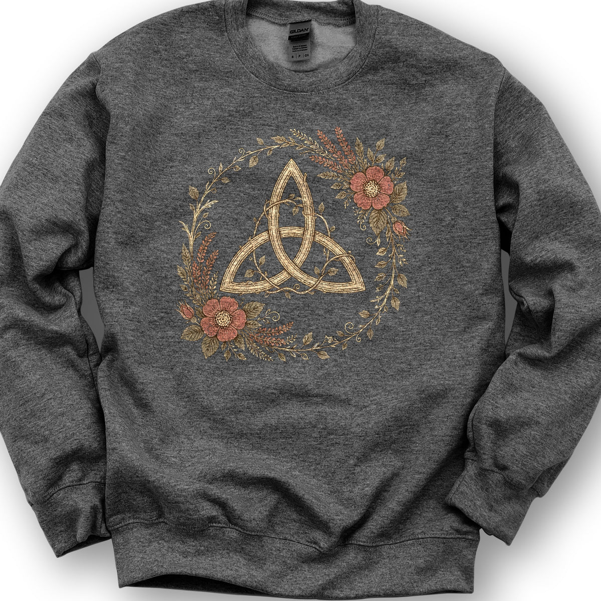 Trinity Garden Wreath Sweatshirt - Dark Heather