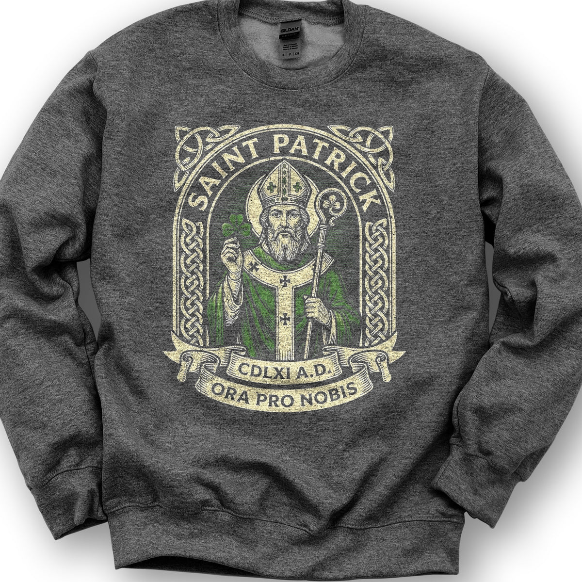 Saint Patrick Ora Pro Nobis Sweatshirt - Dark Heather