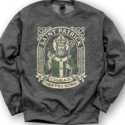 Saint Patrick Ora Pro Nobis Sweatshirt - Dark Heather