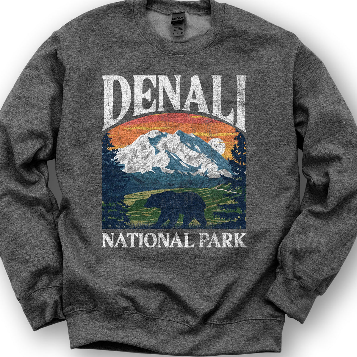 Denali National Park "Big and Bold" Sweatshirt - Dark Heather