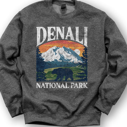 Denali National Park "Big and Bold" Sweatshirt - Dark Heather