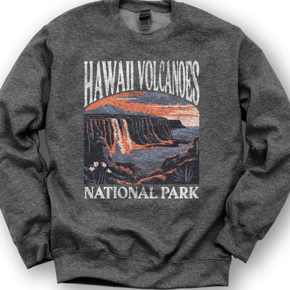 Hawaii Volcanoes National Park "Big and Bold" Sweatshirt - Dark Heather