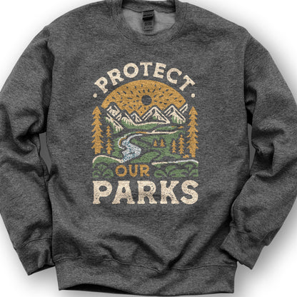 Protect Our Parks Hand-Drawn Sweatshirt - Dark Heather
