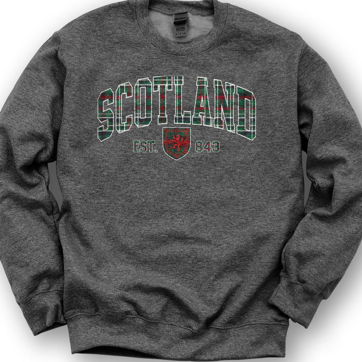 Scotland Varsity Tartan Sweatshirt - Dark Heather